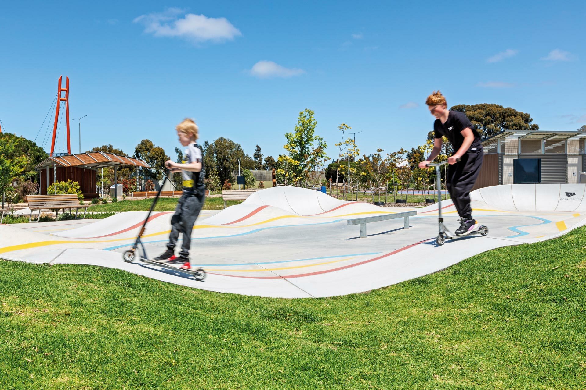 What is a Modular Pumptrack? This Landscape Edition by Parkitect Australia is made from Precast Concrete